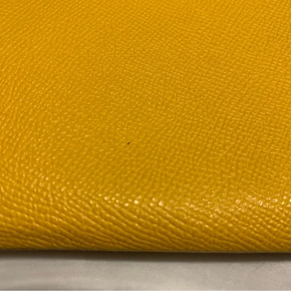 Coach Corner Leather Zip Wristlet - Honeycomb Yellow🍯 - Picture 9 of 11